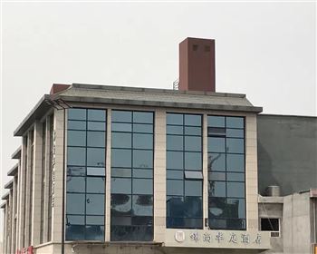 長安區(qū)中旋轉(zhuǎn)門，玻璃幕墻成功安裝完畢